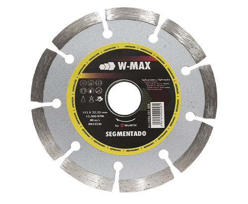 DISCO CORTE DIAMANTADO SEGMENTADO PARA CONCRETO 4 1/2" W-MAX