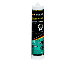 SILICONA ACÉTICA 280 ML NEGRO W-MAX