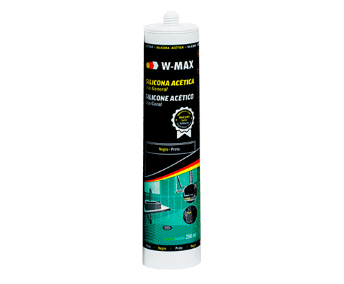 SILICONA ACÉTICA 280 ML NEGRO W-MAX